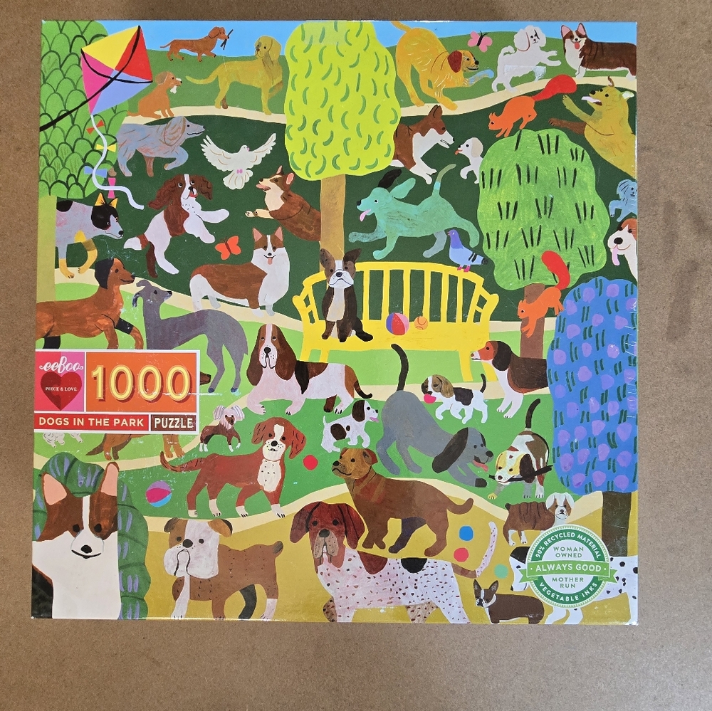 Dogs in the Park Puzzle - Colorful